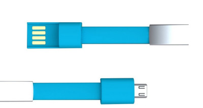 Други USB кабели Micro USB кабел модел гривна син